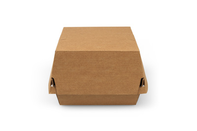 Hamburgerboxen, karton 10,5 x 10,5 x 8,5 cm bruin