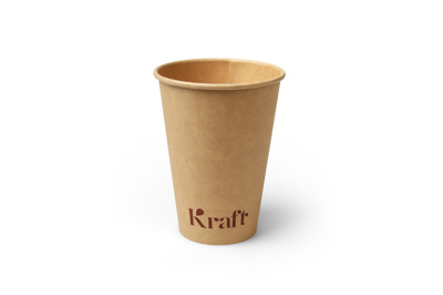 Sausbakjes / koffiebekers 180 ml, karton Ø 7 x 9,2 cm bruin "Kraft"