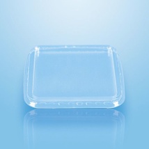 Deksel voor verpakkingsbekers, PP hoekig 11,5 cm x 11,5 cm transparant