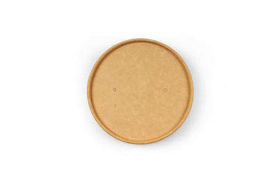 Deksels voor soepbekers, karton Ø9,8 cm bruin "Kraft"