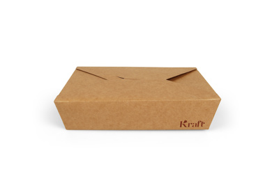 Lunchboxen 1500 ml, karton 19,5x13,8x3,8 cm bruin "Kraft"