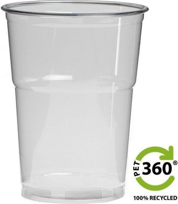 Bekers 400/550 ml, rPET Ø 9,5 x 12,3 cm transparant "PET360"