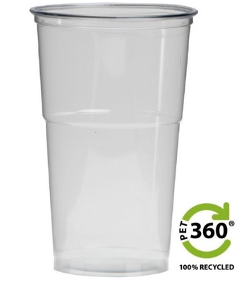 Bekers 500/650 ml, rPET Ø 9,5 x 14,9 cm transparant "PET360"