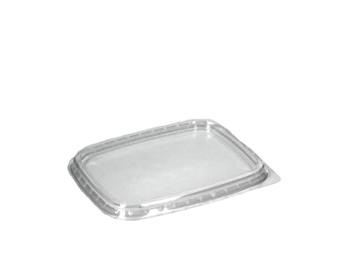 Deksels voor saladebakken "rechthoek", PS 10,8 x 8,2 cm transparant