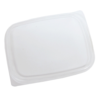 Saladebakken met deksel combiverpakking "rechthoek" 125 ml, PP 10,8 x 8,1 x 2,6 cm transparant