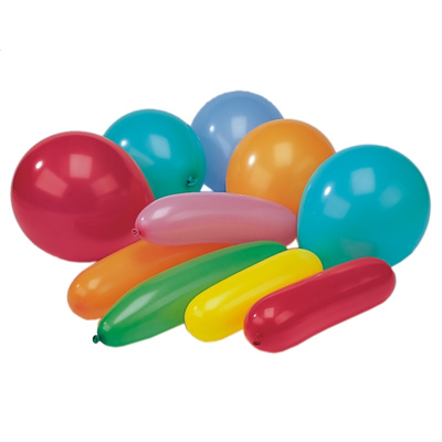 10 Ballonnen assorti kleuren "verschillende vormen"