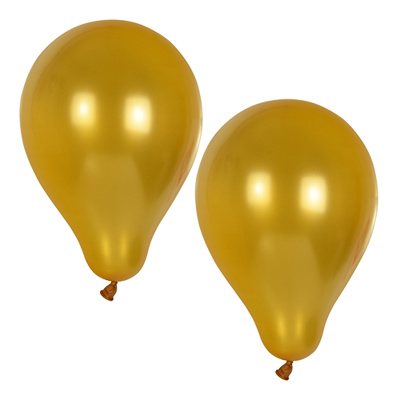 10 Ballonnen Ø 25 cm goud