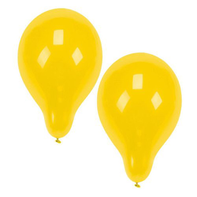 10 Ballonnen Ø 25 cm geel