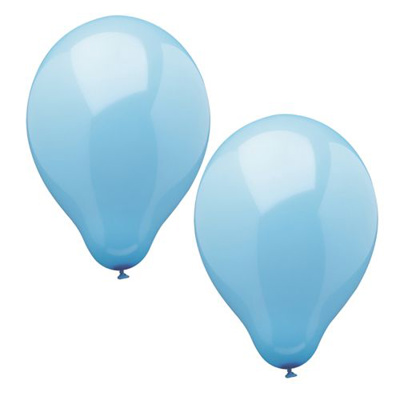 10 Ballonnen Ø 25 cm lichtblauw