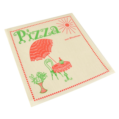 100 Pizza zakken, Pergamin 30 cm x 30 cm "Cafetaria" vetvrij