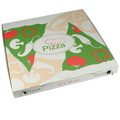 50 Pizzadozen, Cellulose "pure" hoekig 50 cm x 50 cm x 5 cm