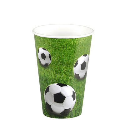 10 Drinkbekers, Karton 0,2 l Ø 7 cm · 9,7 cm "Football"
