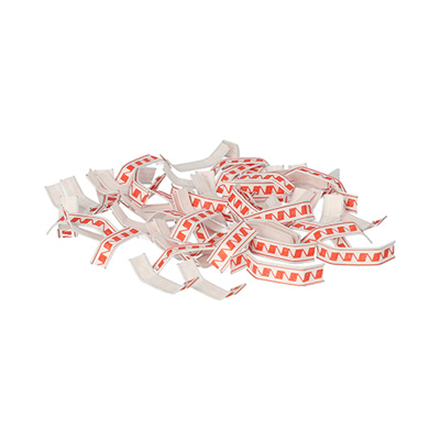 1000 Sluit clips 3,3 cm x 0,8 cm x 0,1 cm rood/wit