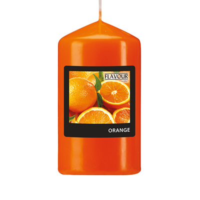  "Flavour by GALA" Geurstompkaarsen Ø 58 mm · 110 mm oranje - Sinaasappel