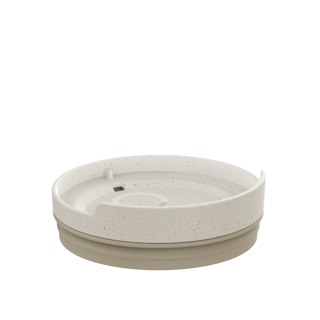 Deksels voor herbruikbare bekers Circulcup sippy met ring, PP Ø 8 cm beige graphite "Circulware"