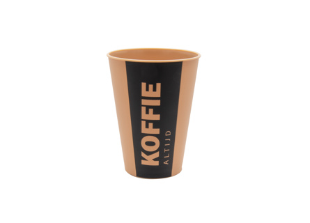 Altijd Koffie cup herbruikbaar 180ml, PP Ø 7 x 9,2 cm bruin