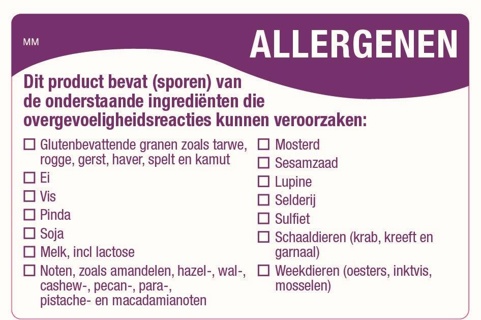 Etiketten beschrijfbaar "Daymark", 7,6 x 5,1 cm wit "Allergenen"