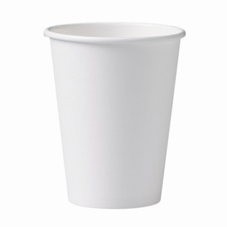 Koffiebekers 250 ml (10 oz), karton Ø 9 x 9,5 cm wit