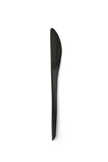Messen herbruikbaar, CPLA 19 cm zwart "Folia®"