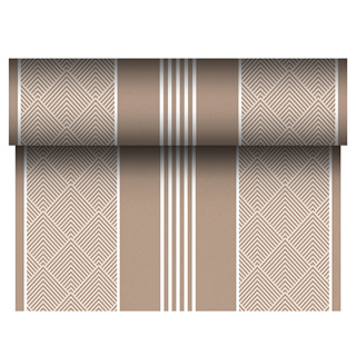 Tafellopers, stofkarakter, PV-Tissue Mix "ROYAL Collection" 24 m x 40 cm bruin "Elegance"