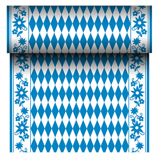 Tafellopers, Airlaid 24 m x 40 cm "Beiers blauw"