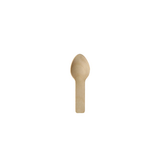 Fingerfood - Lepels, hout "pure" 7,6 cm