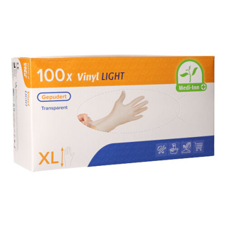 Handschoenen "Medi-Inn® PS" Vinyl gepoederd "Light" transparant Maat XL