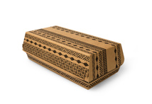 Baguetteboxen, karton 21 x 10,7 x 7,5 cm bruin/zwart "Maori"