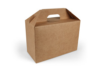 Lunchboxen, karton 26,5 x 12,8 x 18 cm bruin