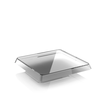 Deksels voor herbruikbare borden Circulplate, PP 23,4 x 23,4 x 2,45 cm transparant "Circulware"