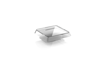 Deksels voor Circulbox "Circulware", PP 15,6 x 15,6 x 2,45 cm transparant