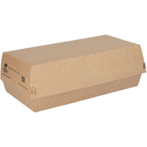 Baguetteboxen, karton 22 x 10,7 x 7,5 cm bruin "Notpla"