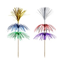 Decoprikkers 18 cm verschillende kleuren "Vuurwerk" 3-laags