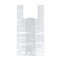 Hemddraagtassen, HDPE 55 cm x 22 cm x 15 cm wit middel