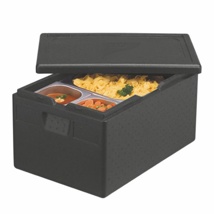 Transportboxen, EPP 60 cm x 40 cm x 28 cm zwart "Gastro-Norm 1/1"