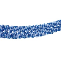 Guirlande extra groot, papier Ø 16 cm · 10 m "Beiers blauw" brandvertagend
