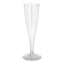 Glazen voor champagne, PS 0,1 l Ø 5 cm · 17,5 cm glashelder met duidelijke voet