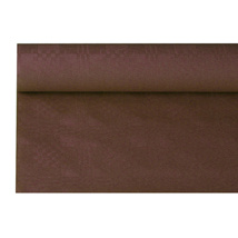 Tafelkleed papier met damastprint 6 m x 1,2 m bruin