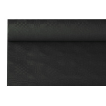 Tafelkleed papier met damastprint 6 m x 1,2 m zwart