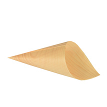 Fingerfood / amuse cone, hout "pure" Ø 9,5 cm · 18 cm