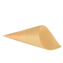 Fingerfood / amuse cone, hout "pure" Ø 11 cm · 21 cm