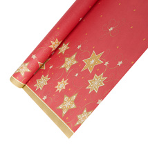Tafelkleed, papier 6 m x 1,2 m rood "Just Stars"