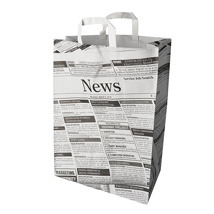 Draagtassen, papier 44 cm x 32 cm x 17 cm "Newsprint" met handvaten
