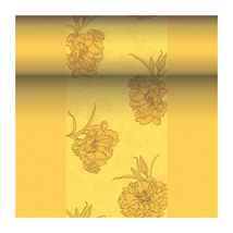 Tafellopers, stofkarakter, PV-Tissue Mix "ROYAL Collection" 24 m x 40 cm geel "Thalia"