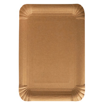Borden, karton "pure" hoekig 16,5 cm x 23 cm bruin