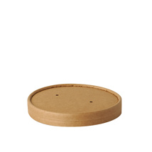 Deksel voor soep cup, karton "pure" rond Ø 11,5 cm · 1,6 cm bruin "100% Fair"