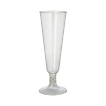 Glazen voor mousserende wijn, PLA "pure" 0,1 l Ø 5,5 cm · 16,5 cm glashelder met duidelijke voet