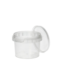 48 Delicatessen cup, PP rond 120 ml Ø 6,9 cm · 5,1 cm transparant met tamper-proof sluiting