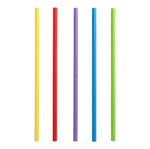 Shake rietjes, papier Ø 8 mm · 25 cm assorti kleuren