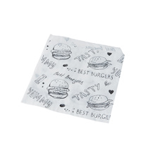 Hamburger zakjes 13 cm x 13 cm wit